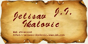 Jelisav Ikalović vizit kartica